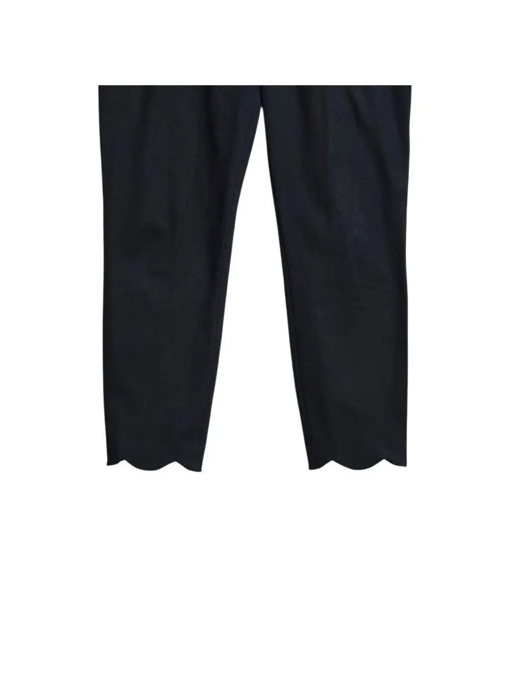 J. Crew Factory Winnie With Scalloped Hem Ankle Pant In Black Sz 10